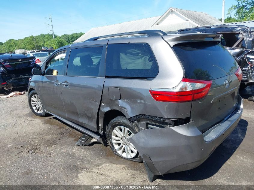 2015 Toyota Sienna Xle Premium 8 Passenger VIN: 5TDYK3DC8FS616036 Lot: 39387336