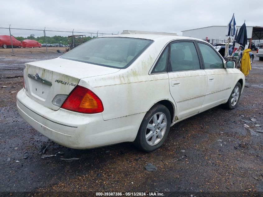 2001 Toyota Avalon Xl/Xls VIN: 4T1BF28B71U126760 Lot: 39387386