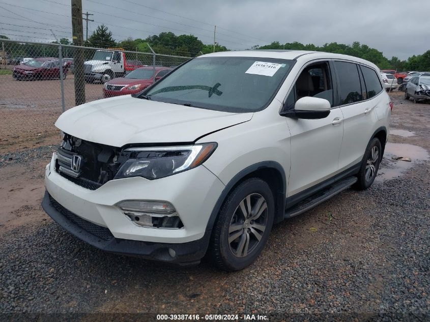 2017 Honda Pilot Ex-L VIN: 5FNYF5H80HB017712 Lot: 39387416