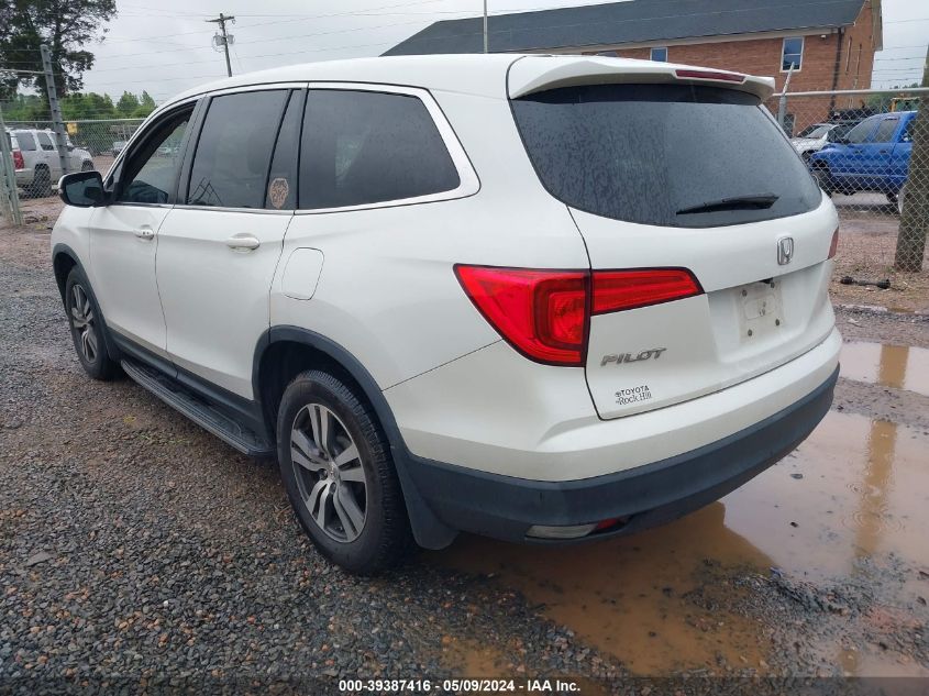 2017 Honda Pilot Ex-L VIN: 5FNYF5H80HB017712 Lot: 39387416