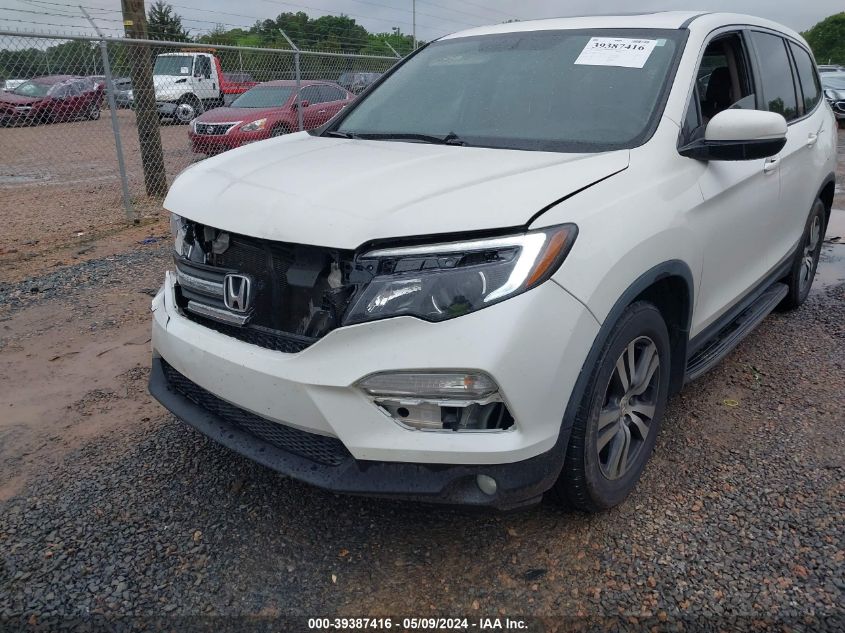 2017 Honda Pilot Ex-L VIN: 5FNYF5H80HB017712 Lot: 39387416