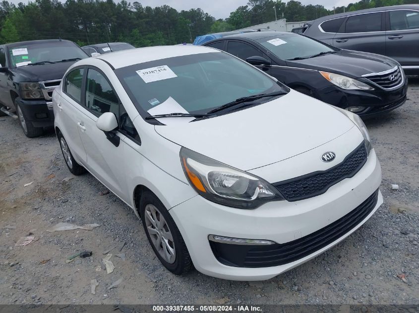 2016 Kia Rio Lx VIN: KNADM4A37G6639258 Lot: 39387455