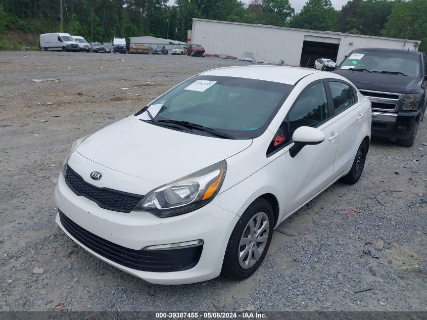 2016 Kia Rio Lx VIN: KNADM4A37G6639258 Lot: 39387455