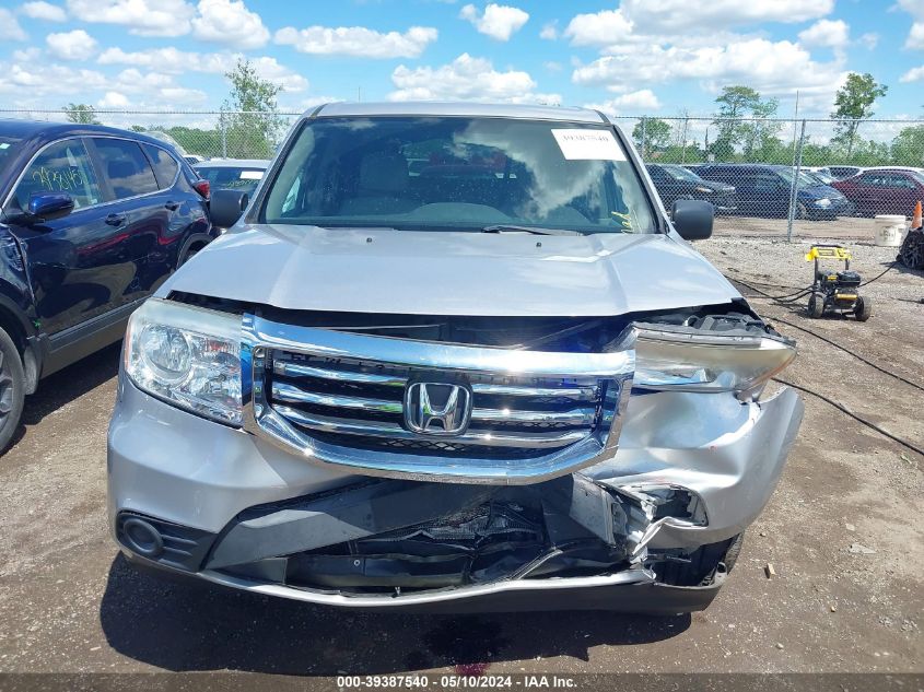 2015 Honda Pilot Lx VIN: 5FNYF4H21FB028642 Lot: 39387540