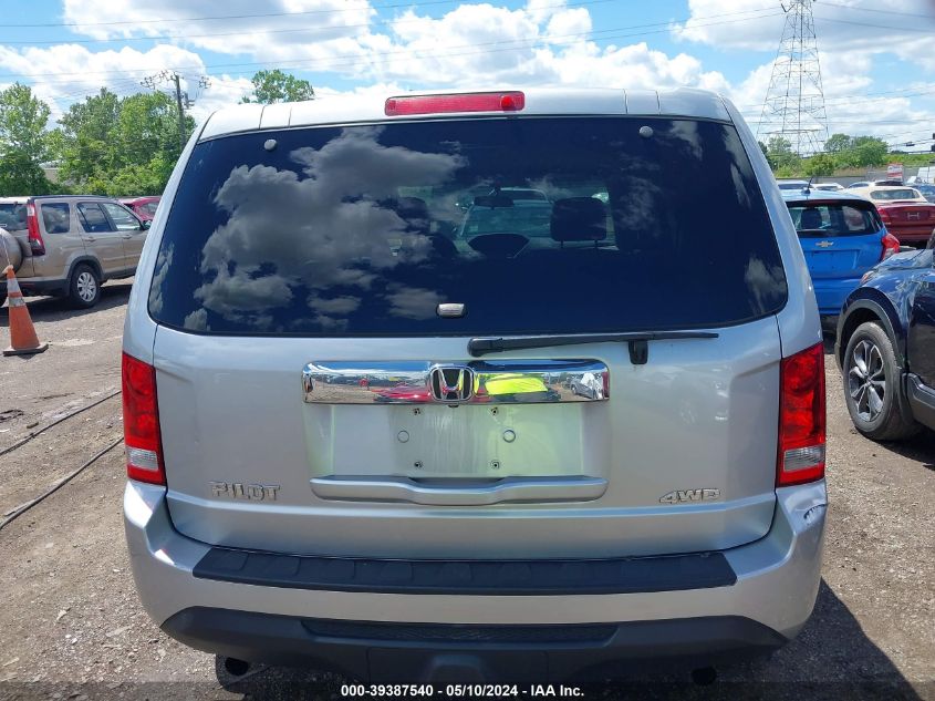 2015 Honda Pilot Lx VIN: 5FNYF4H21FB028642 Lot: 39387540