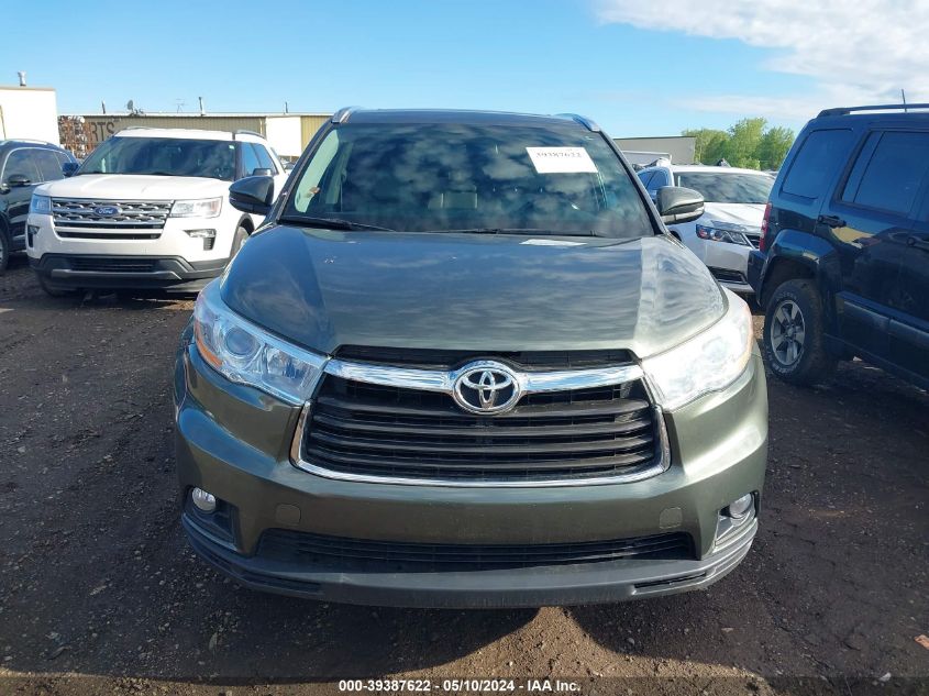 2014 Toyota Highlander Xle V6 VIN: 5TDJKRFH1ES015238 Lot: 39387622