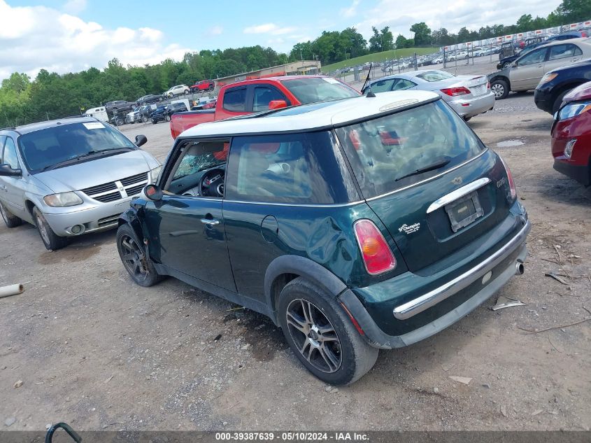 2002 Mini Cooper VIN: WMWRC33442TC31564 Lot: 39387639