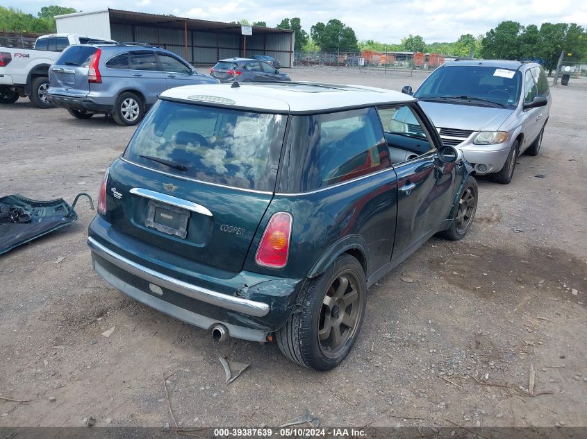 2002 Mini Cooper VIN: WMWRC33442TC31564 Lot: 39387639