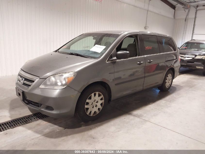 2007 Honda Odyssey Lx VIN: 5FNRL38267B096783 Lot: 39387643