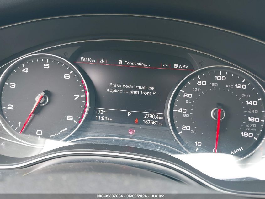 2012 Audi A6 3.0 Premium VIN: WAUGGAFC1CN165609 Lot: 39387654