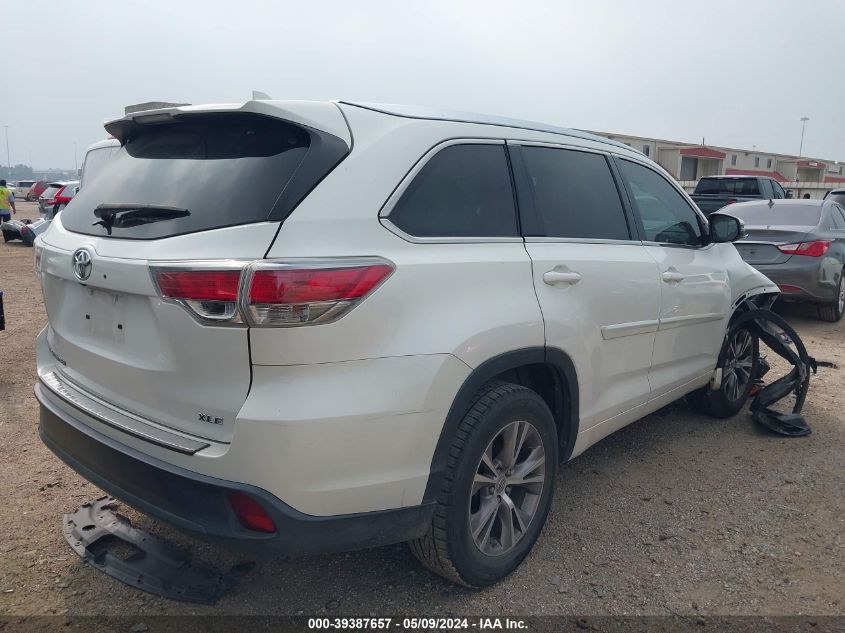 2015 TOYOTA HIGHLANDER XLE - 5TDKKRFH2FS112485