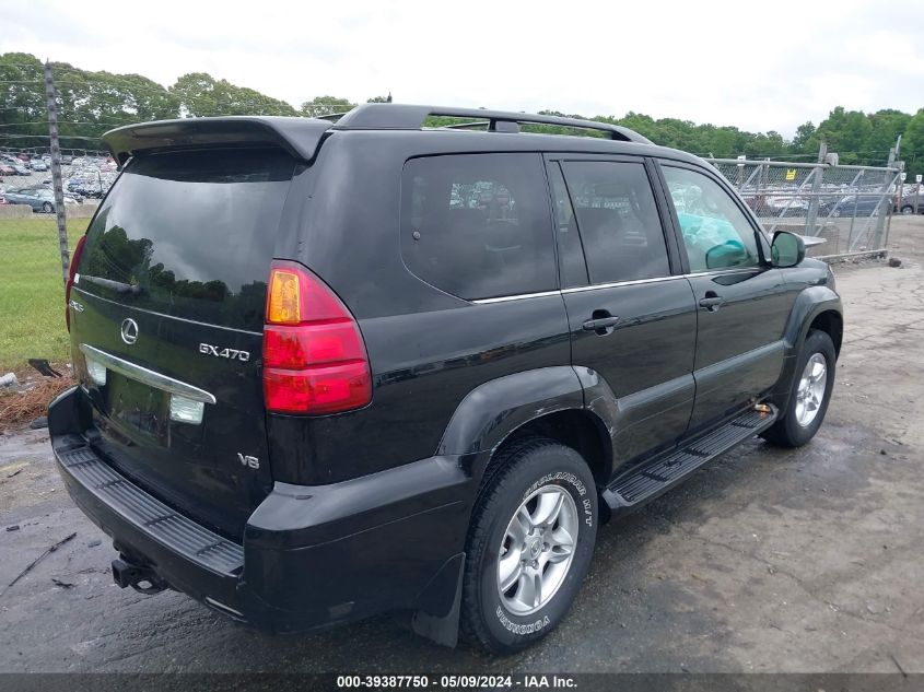 2004 Lexus Gx 470 VIN: JTJBT20X540038934 Lot: 39387750