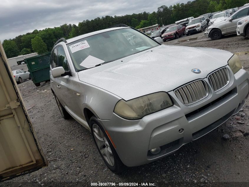 2008 BMW X3 3.0Si VIN: WBXPC93448WJ22140 Lot: 39387796