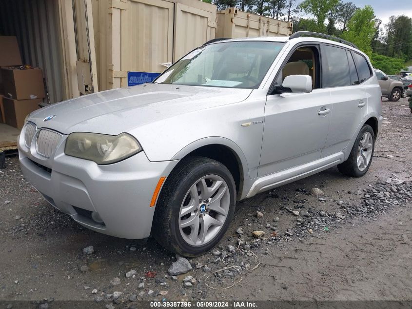 2008 BMW X3 3.0Si VIN: WBXPC93448WJ22140 Lot: 39387796