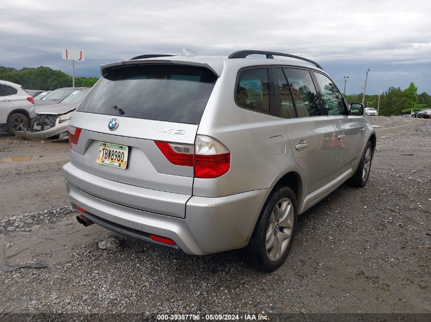 2008 BMW X3 3.0Si VIN: WBXPC93448WJ22140 Lot: 39387796