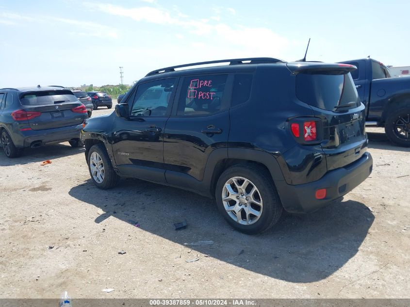 2018 Jeep Renegade Latitude Fwd VIN: ZACCJABB9JPG93029 Lot: 39387859