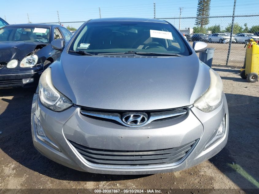 2014 Hyundai Elantra Se VIN: KMHDH4AE9EU153693 Lot: 39387867