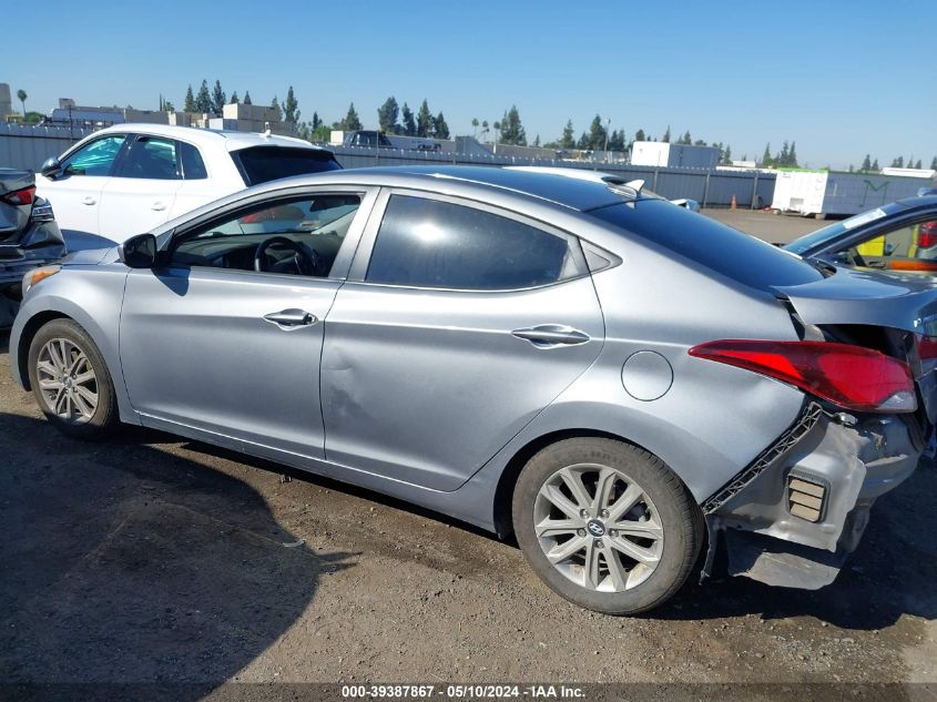 2014 Hyundai Elantra Se VIN: KMHDH4AE9EU153693 Lot: 39387867