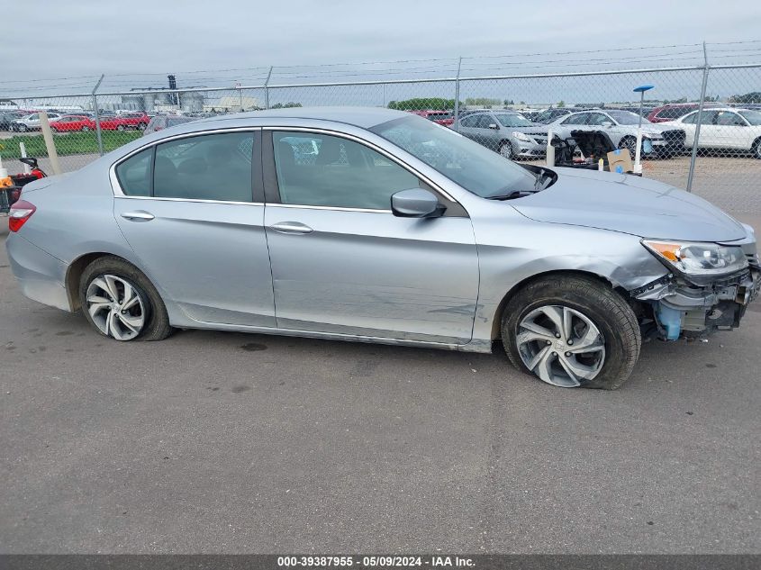 2016 Honda Accord Lx VIN: 1HGCR2F37GA176453 Lot: 39387955