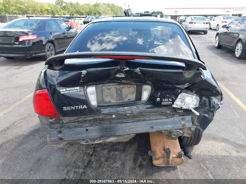 2006 Nissan Sentra 1.8S VIN: 3N1CB51DX6L541223 Lot: 39387963