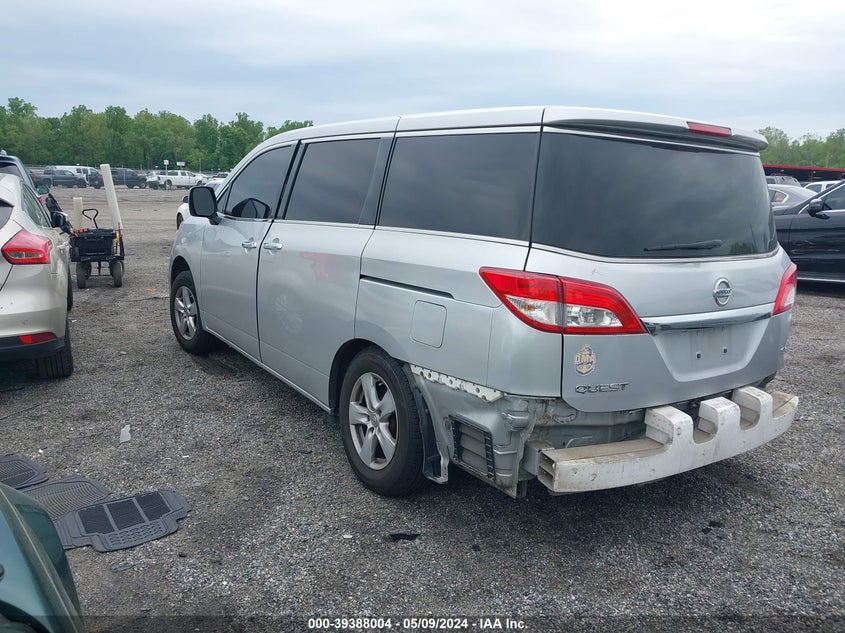 2015 Nissan Quest Platinum/S/Sl/Sv VIN: JN8AE2KP9F9122019 Lot: 39388004