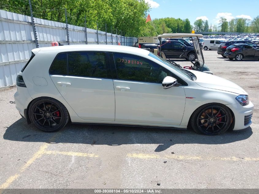 2017 Volkswagen Golf Gti Autobahn 4-Door/S 4-Door/Se 4-Door/Sport 4-Door VIN: 3VW5T7AU9HM034709 Lot: 39388104