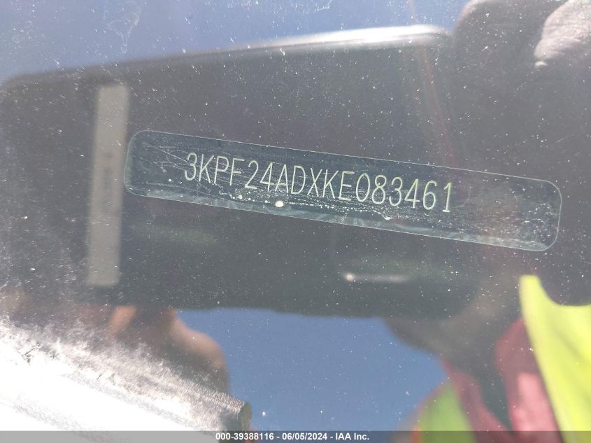 2019 Kia Forte Lxs VIN: 3KPF24ADXKE083461 Lot: 39388116