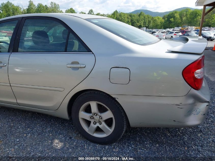 2004 Toyota Camry Se VIN: 4T1BE32K44U262852 Lot: 39388170