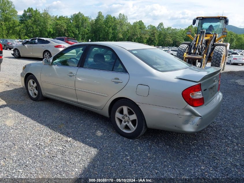 2004 Toyota Camry Se VIN: 4T1BE32K44U262852 Lot: 39388170