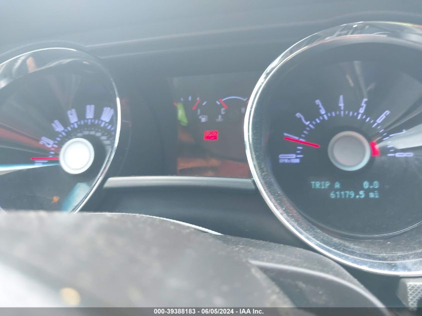 2012 Ford Mustang V6 VIN: 1ZVBP8EM5C5241250 Lot: 39388183