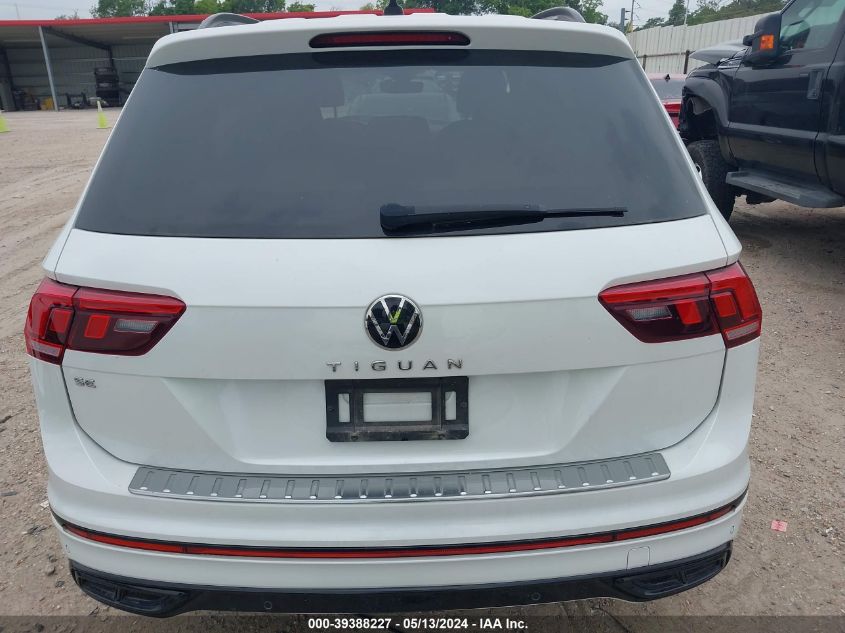 2022 Volkswagen Tiguan 2.0T Se R-Line Black VIN: 3VVCB7AX1NM091555 Lot: 39388227