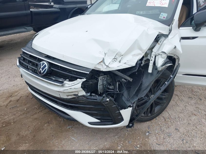 2022 Volkswagen Tiguan 2.0T Se R-Line Black VIN: 3VVCB7AX1NM091555 Lot: 39388227