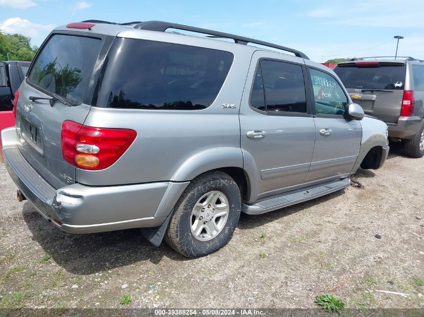 2001 Toyota Sequoia Sr5 V8 VIN: 5TDZT34A81S052185 Lot: 39388254