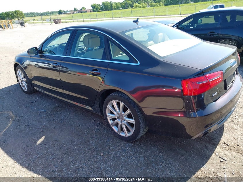 2012 Audi A6 3.0 Premium VIN: WAUBGAFCXCN031255 Lot: 39388414