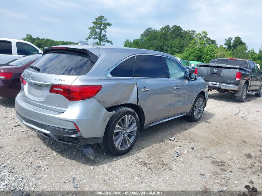 2017 Acura Mdx Technology Package VIN: 5FRYD4H54HB029205 Lot: 39388418