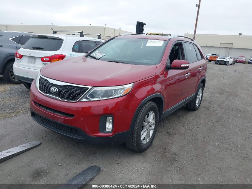 2015 Kia Sorento Lx VIN: 5XYKT4A67FG645127 Lot: 39388424