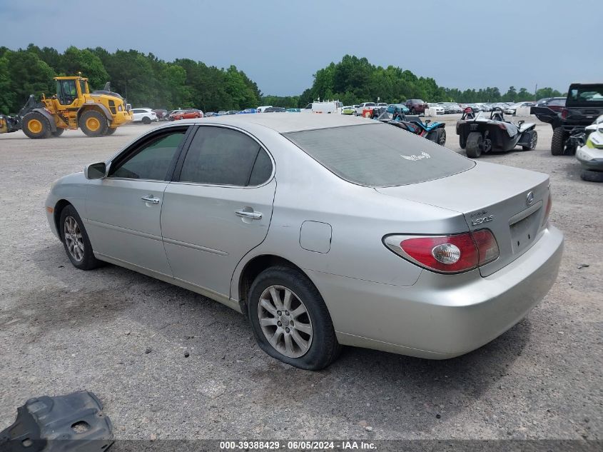 2003 Lexus Es 300 VIN: JTHBF30GX3018940 Lot: 39388429