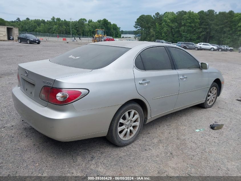 2003 Lexus Es 300 VIN: JTHBF30GX3018940 Lot: 39388429