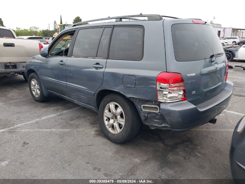 2003 Toyota Highlander V6 VIN: JTEGF21A130101127 Lot: 39388479