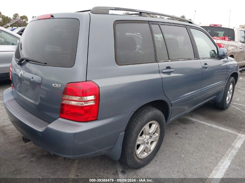 2003 Toyota Highlander V6 VIN: JTEGF21A130101127 Lot: 39388479