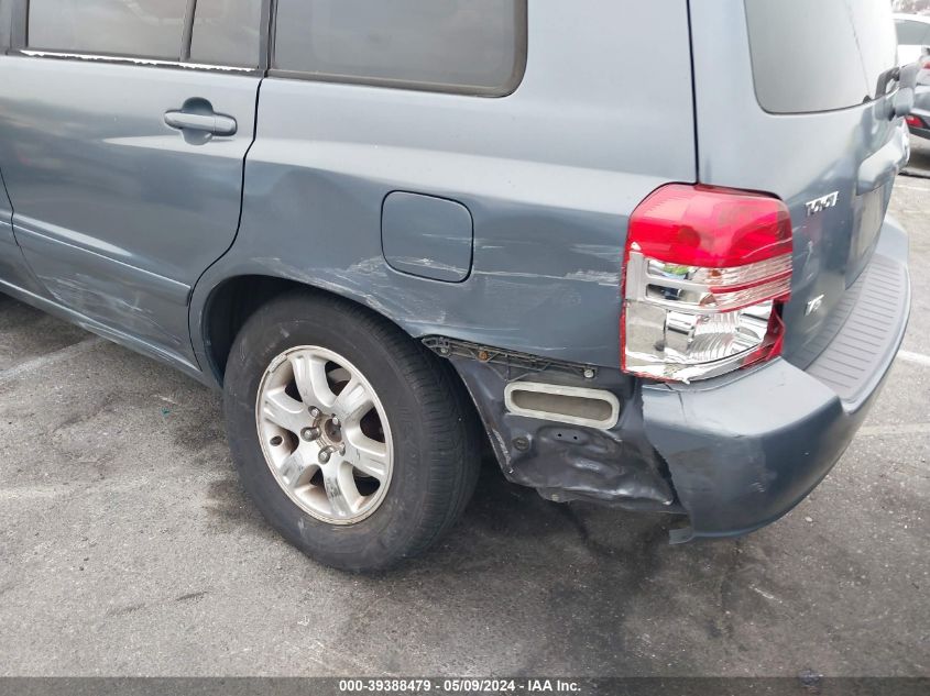 2003 Toyota Highlander V6 VIN: JTEGF21A130101127 Lot: 39388479