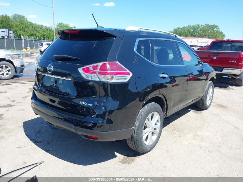 2016 Nissan Rogue Sv VIN: KNMAT2MV1GP668369 Lot: 39388504