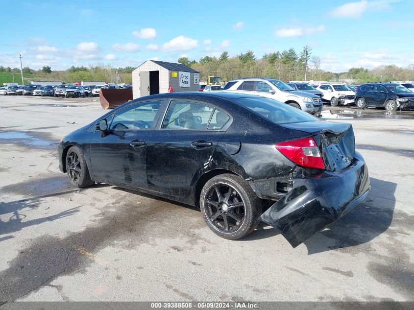 2012 Honda Civic Lx VIN: 2HGFB2F56CH590726 Lot: 39388508