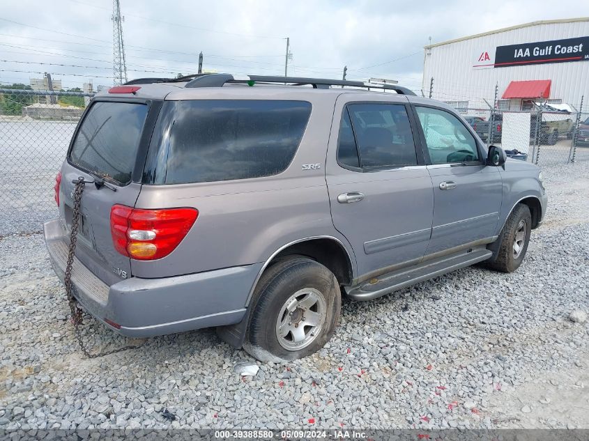 2002 Toyota Sequoia Sr5 V8 VIN: 5TDZT34A32S068618 Lot: 39388580