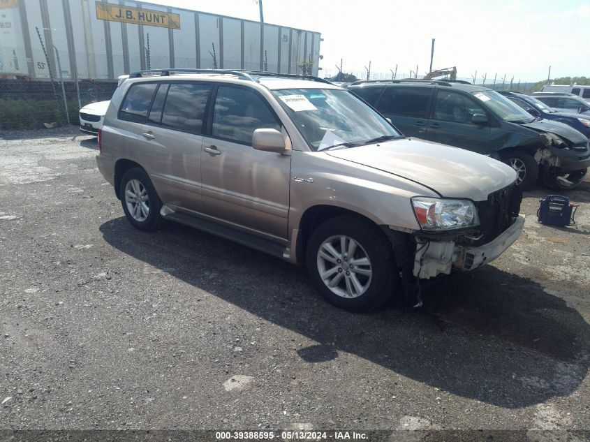 2006 Toyota Highlander Hybrid Limited V6 VIN: JTEDW21A260003800 Lot: 39388595