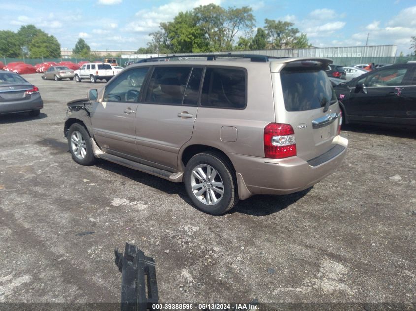 2006 Toyota Highlander Hybrid Limited V6 VIN: JTEDW21A260003800 Lot: 39388595