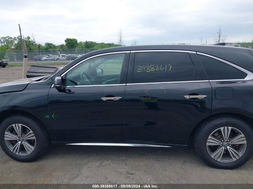 2019 Acura Mdx Standard VIN: 5J8YD4H36KL028563 Lot: 39388617