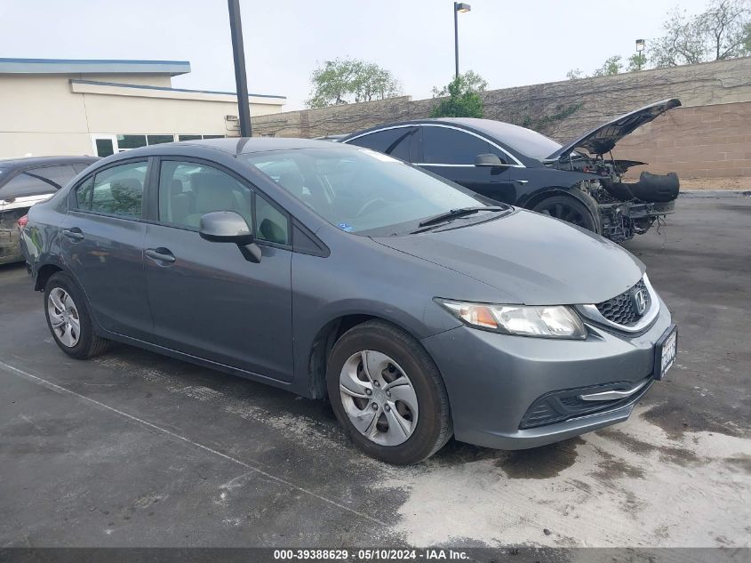 2013 Honda Civic Lx VIN: 19XFB2F50DE256185 Lot: 39388629