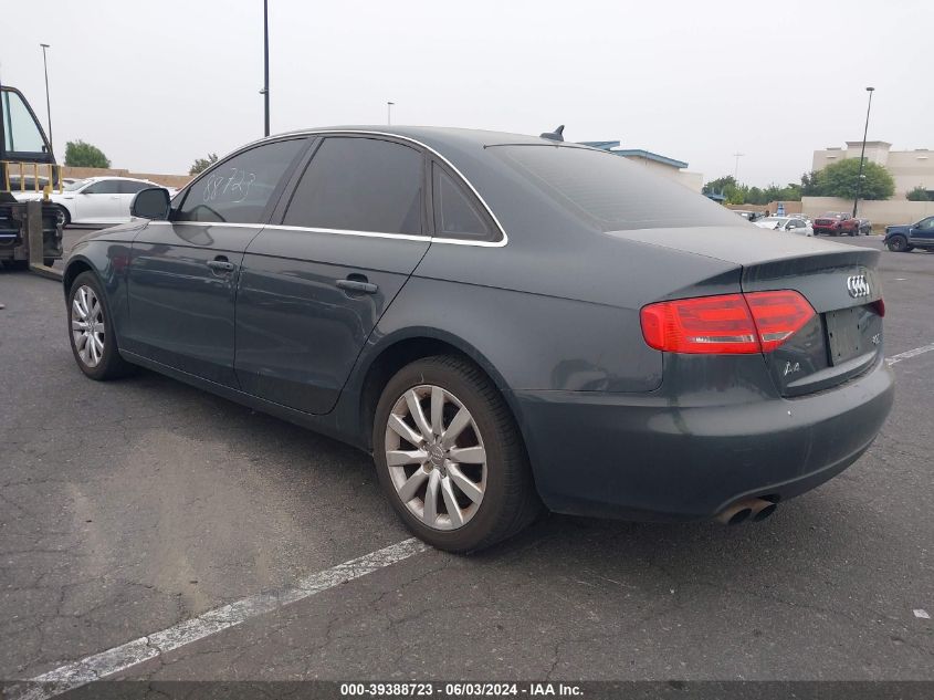 2009 Audi A4 2.0T Premium VIN: WAUSF78K89N022847 Lot: 39388723