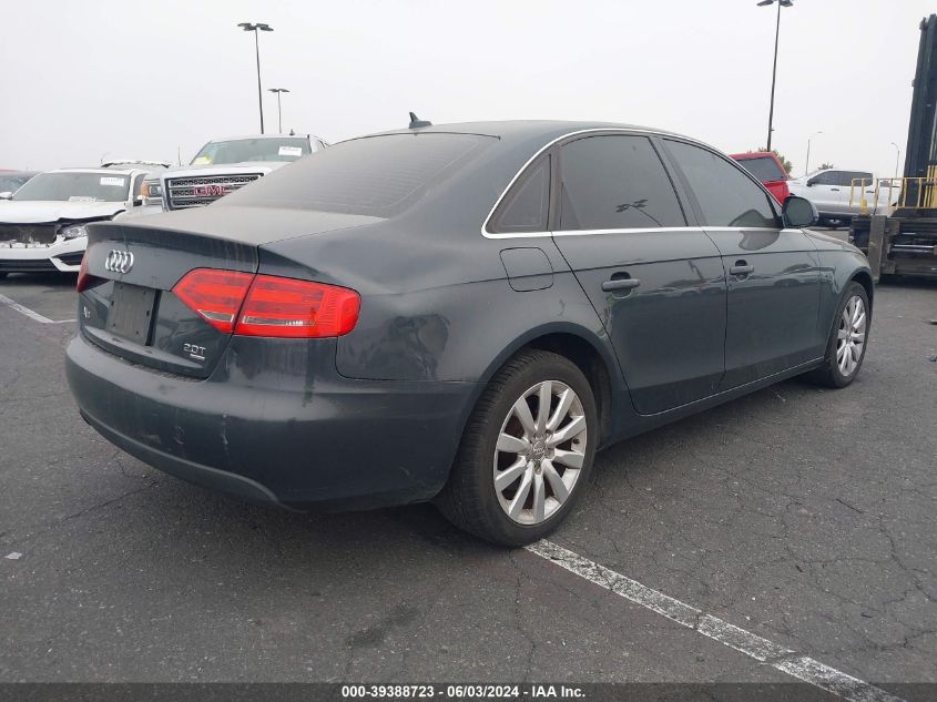 2009 Audi A4 2.0T Premium VIN: WAUSF78K89N022847 Lot: 39388723